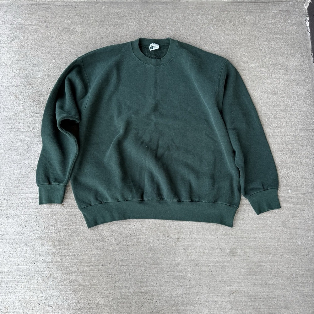 Vintage 90s Pro Spirit Sweatshirt Men's XXXL USA Made Green Crewneck Blank‎